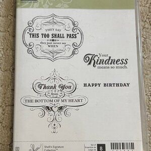 Stampin Up! From my Heart #1 Shelli's Signature Collection Cling Stamp Set of 4